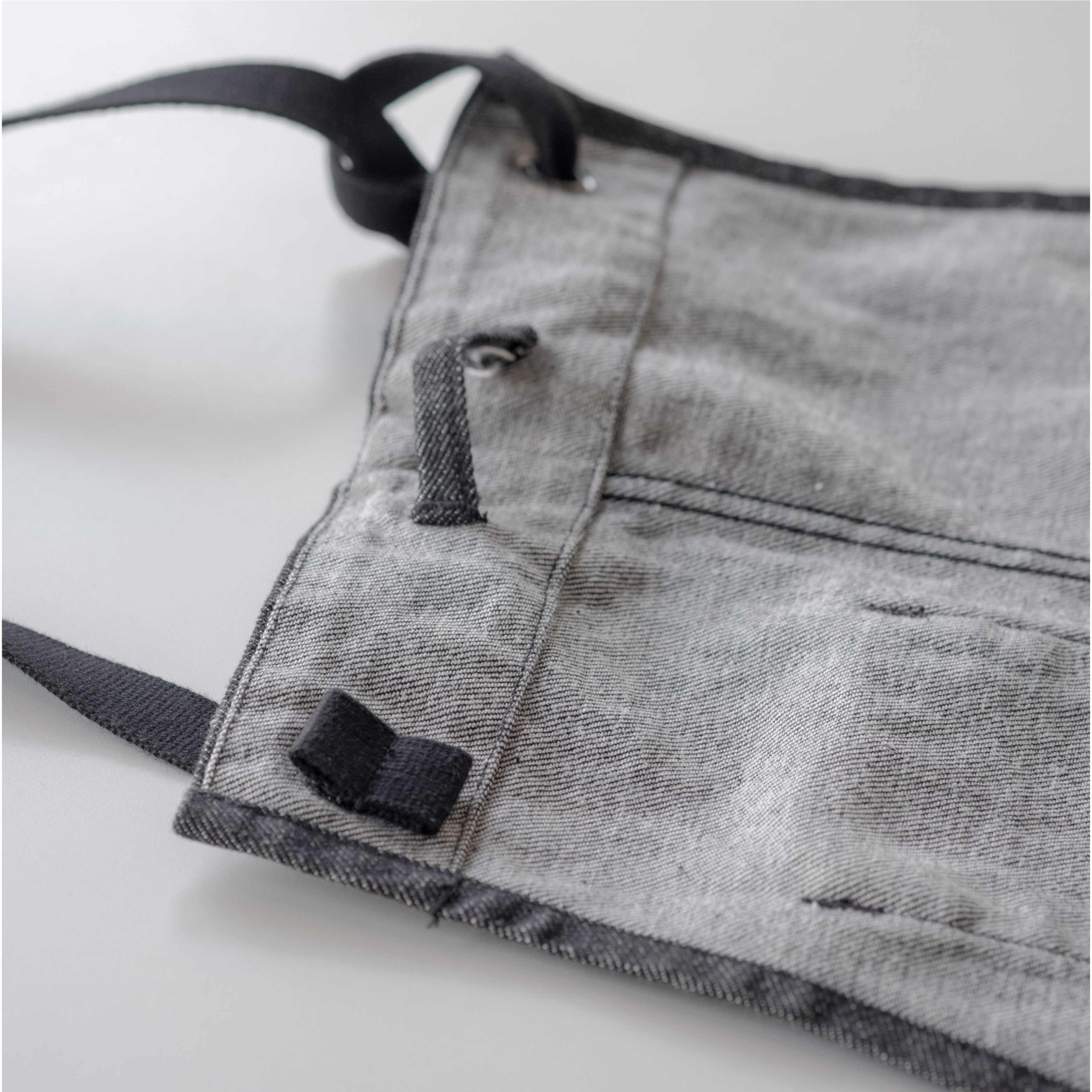 KAMA-ASA's denim apron for sharpener
