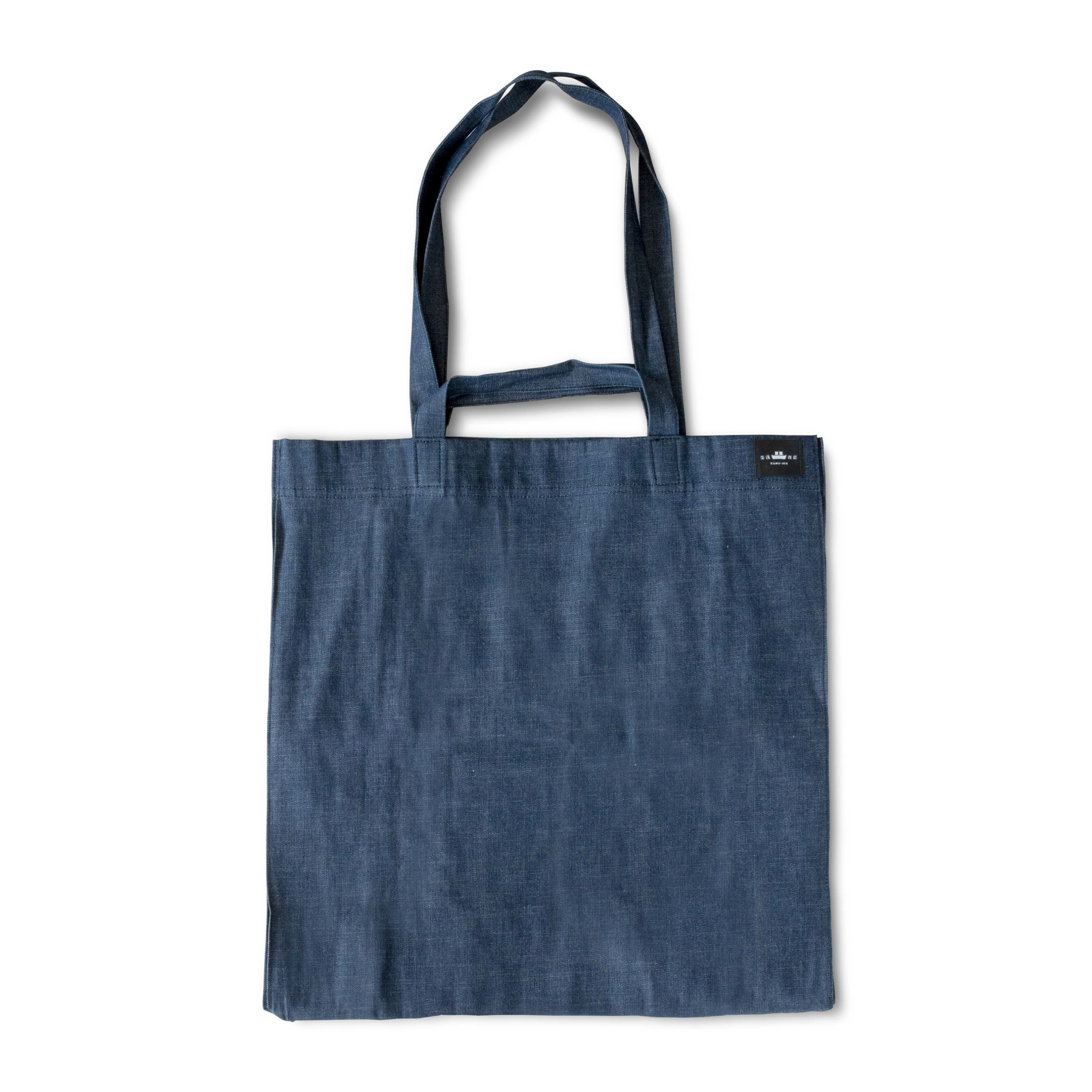 釜浅のトートバッグ ブルー