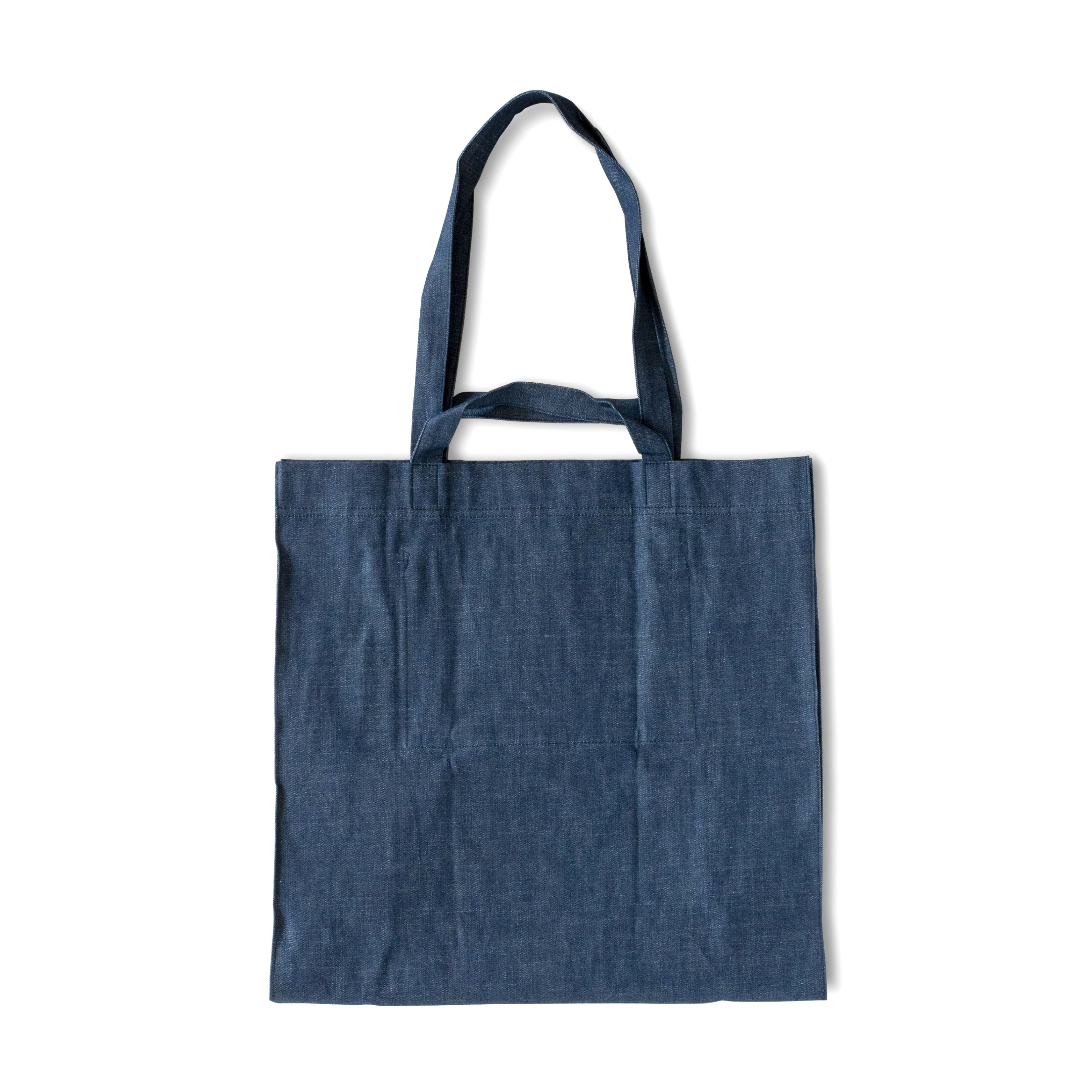 釜浅のトートバッグ ブルー