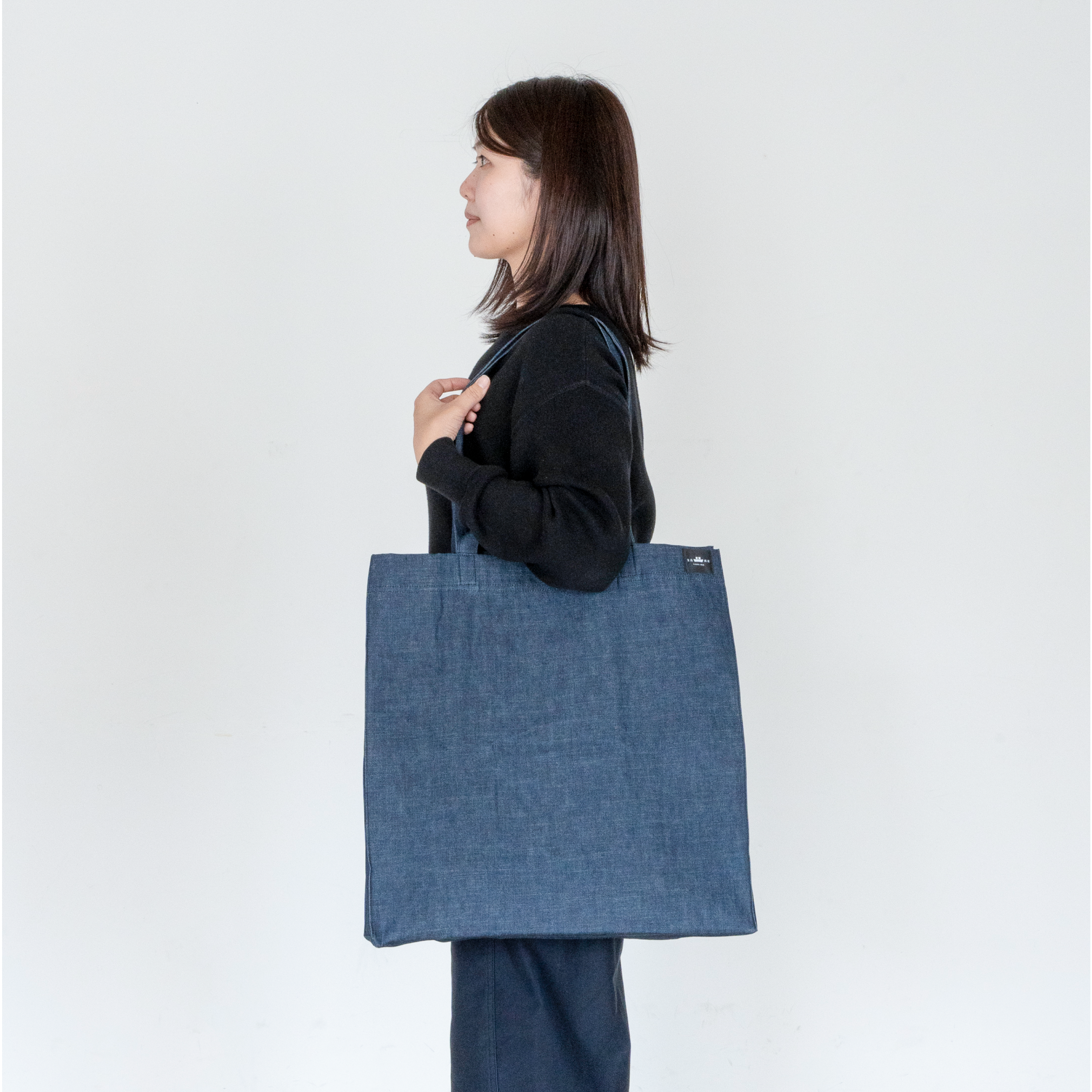釜浅のトートバッグ ブルー