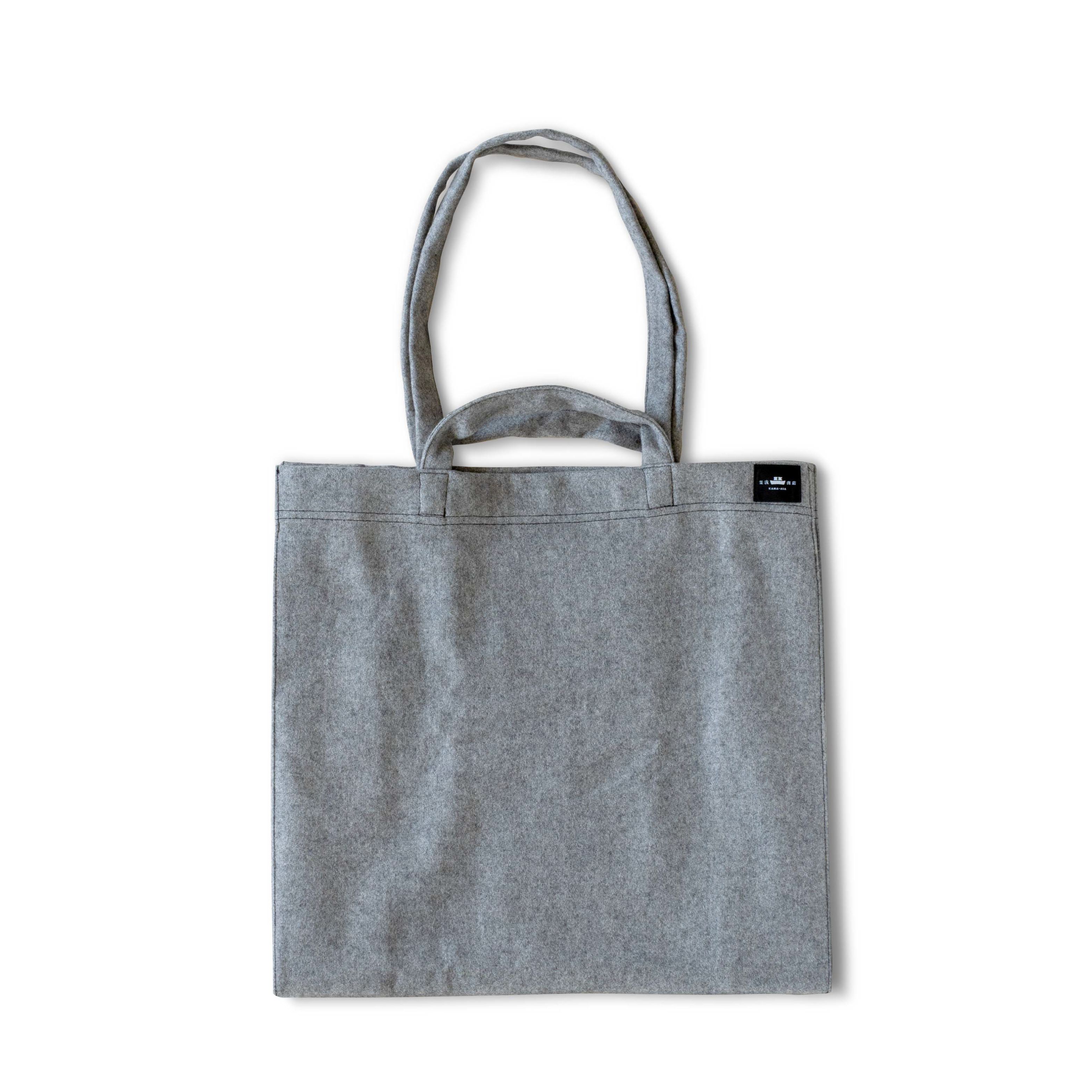 釜浅のトートバッグ グレー