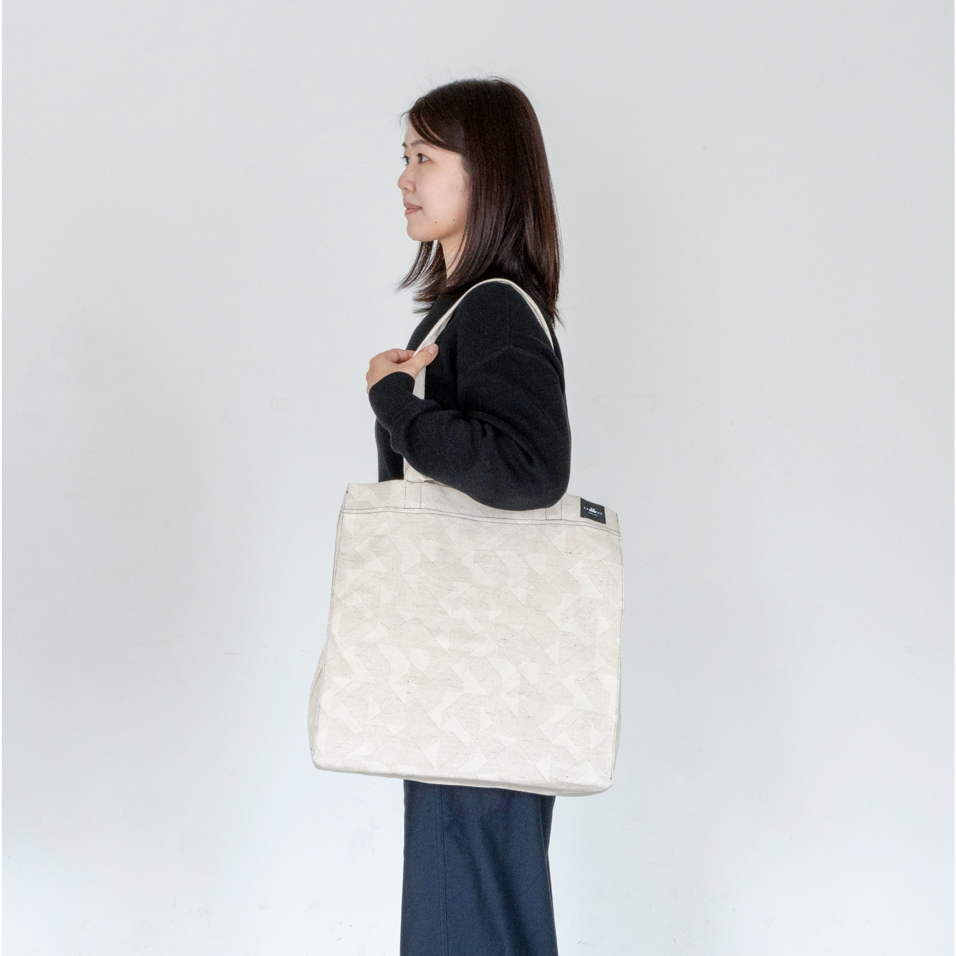 釜浅のトートバッグ ホワイト