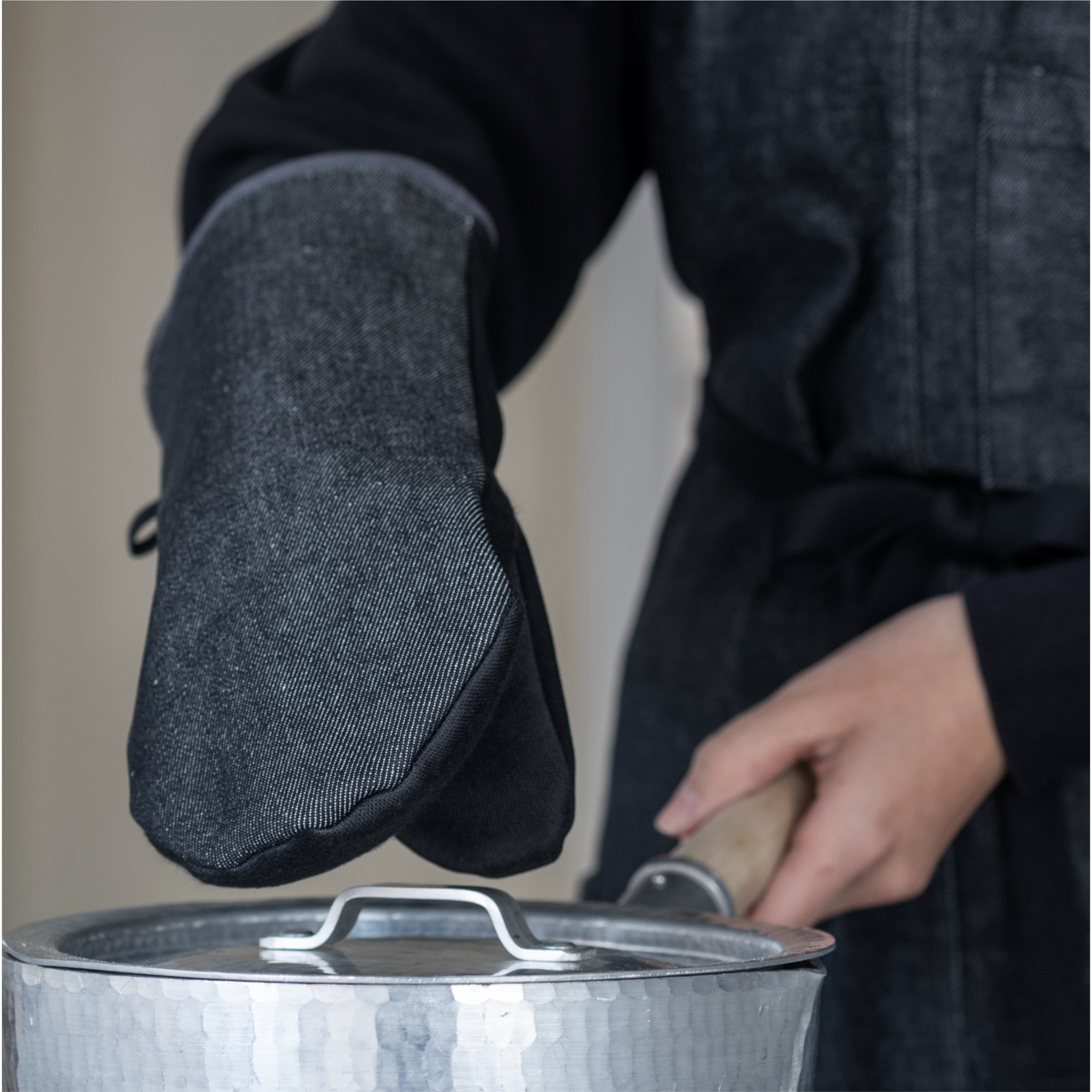 釜浅のデニムミトン（片手）