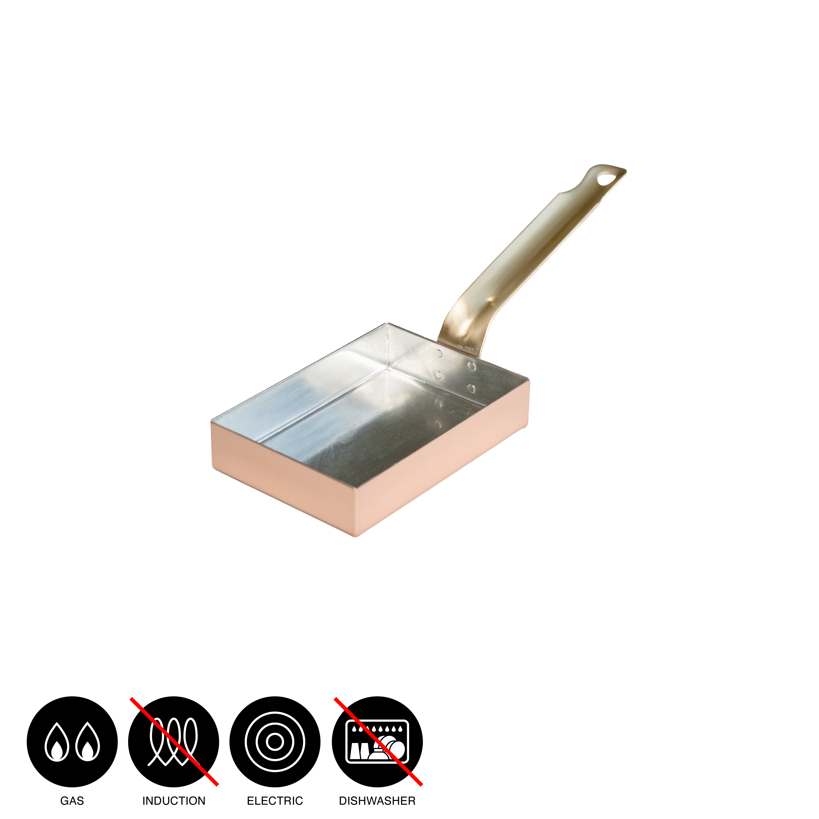 真鍮取手玉子焼器 関西型