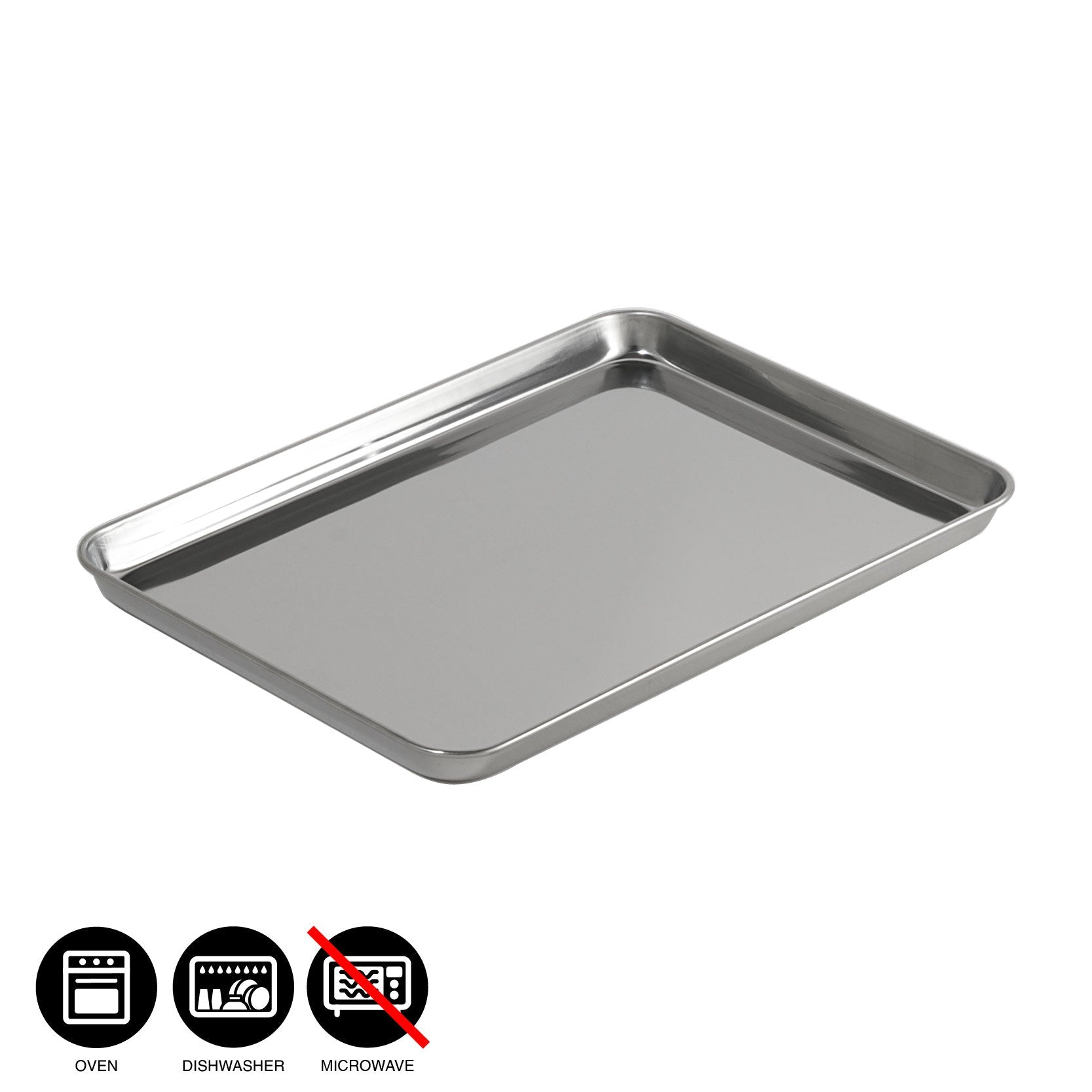 CLOVER Shallow Stainless Steel Tray