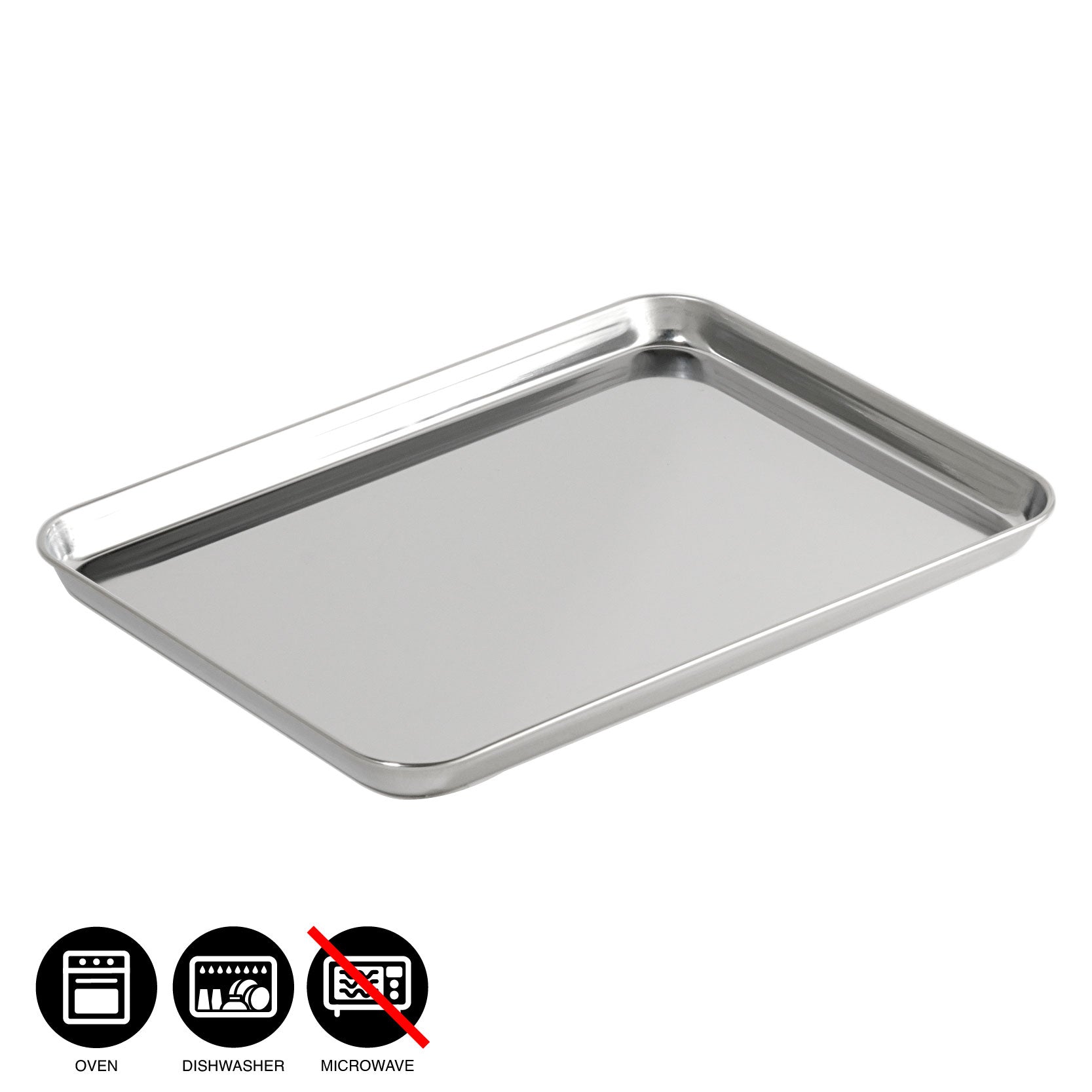 CLOVER Shallow Stainless Steel Tray