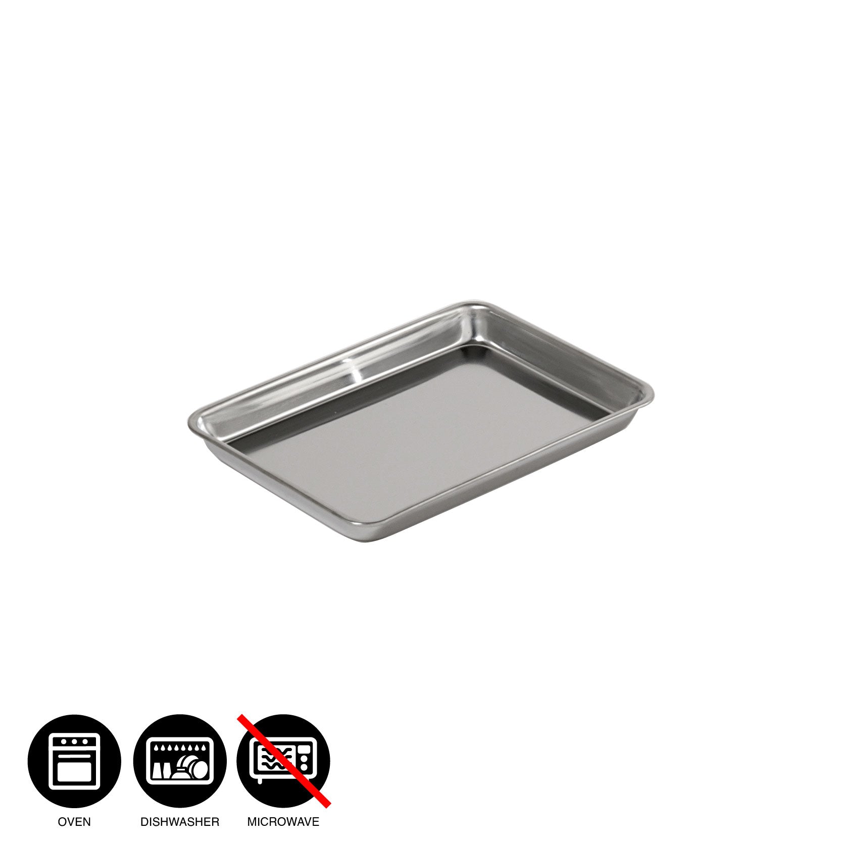CLOVER Shallow Stainless Steel Tray
